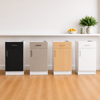Stock Line 1-Door 1-Drawer Base Cabinet