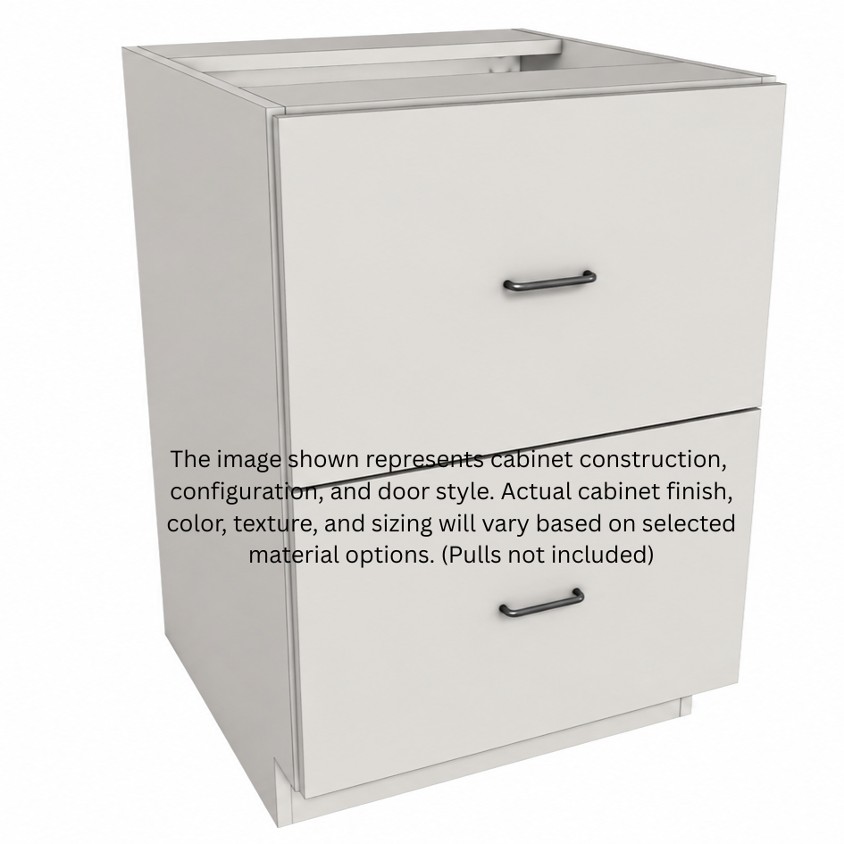 Stock Line 2- Equal Drawer Base Cabinet 9" to 22"
