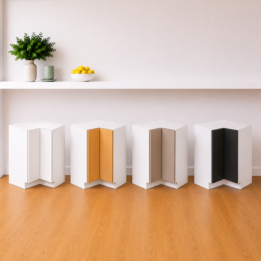 Stock Line 90 degree base corner cabinet