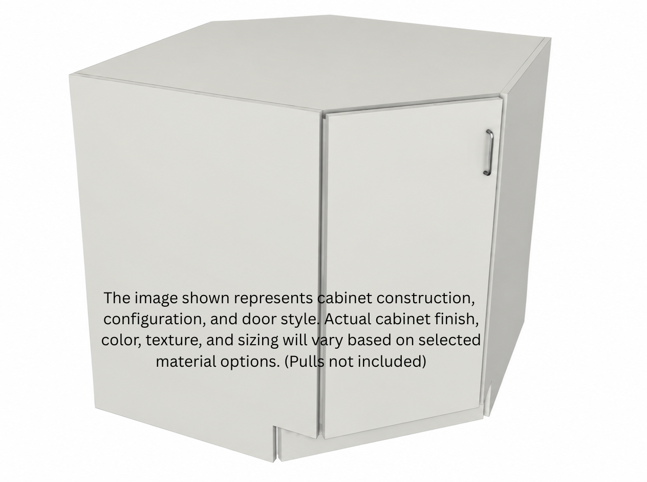 Stock Line 45 degree base corner cabinet