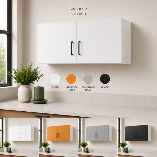 Stock Line 2-Door Wall Deep Cabinet 18" Tall