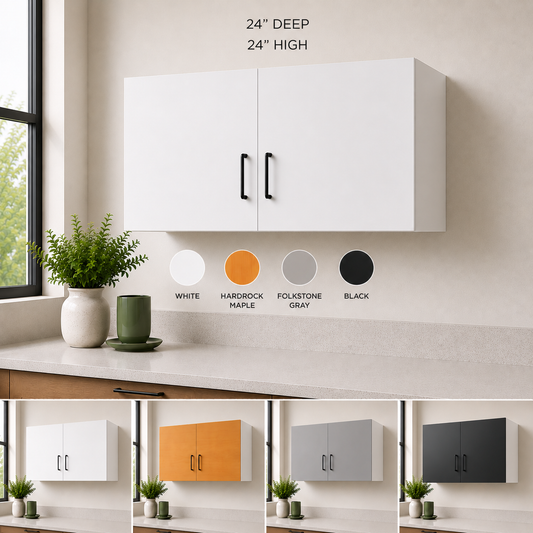 Stock Line 2-Door Wall Deep Cabinet 24" Tall